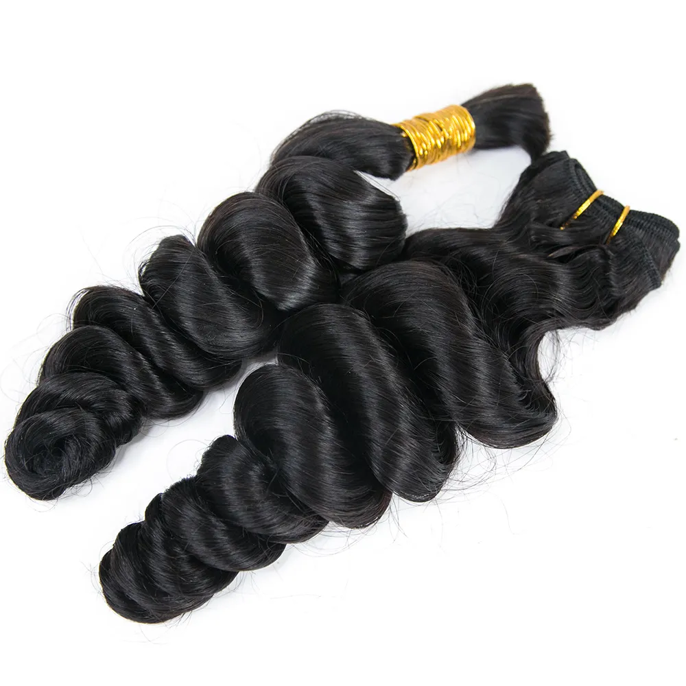 Half Braids Half Sew-in Deal Loose Wave Natural Color - Image 11