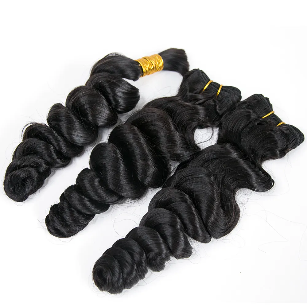 Half Braids Half Sew-in Deal Loose Wave Natural Color - Image 7