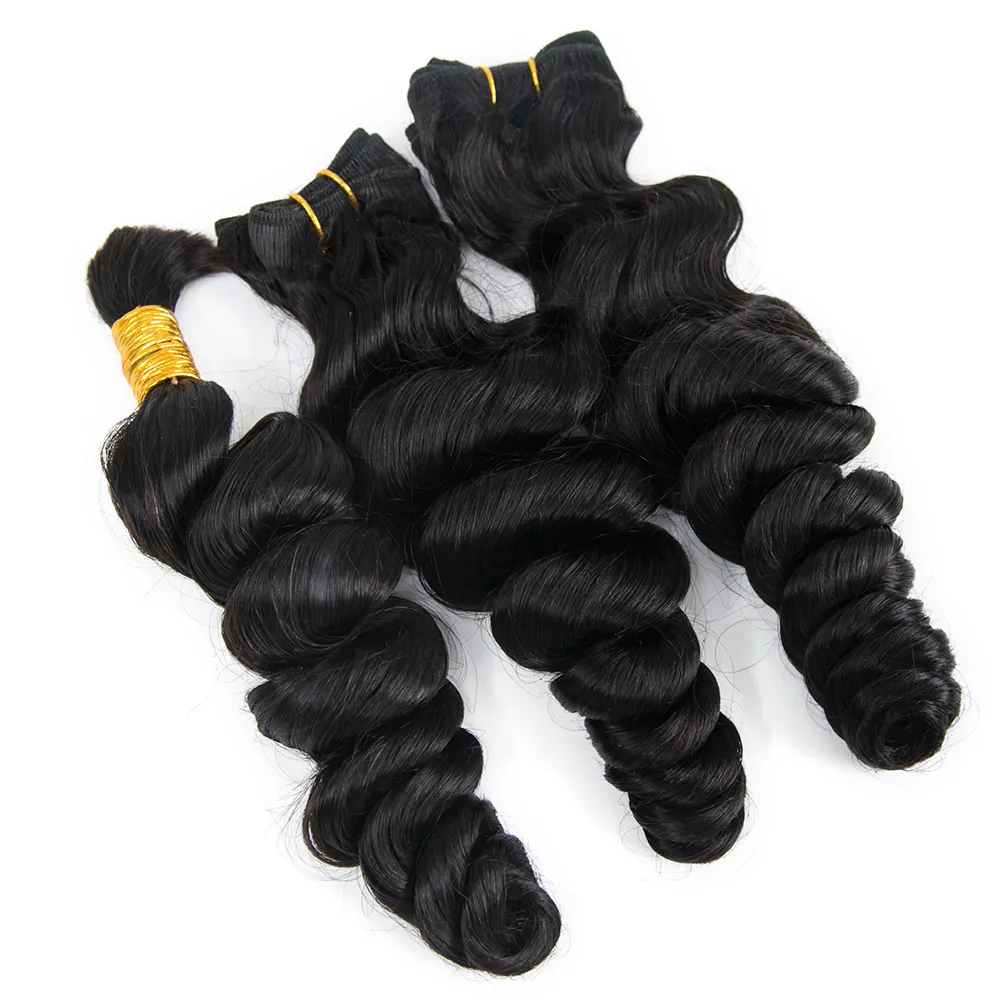 Half Braids Half Sew-in Deal Loose Wave Natural Color - Image 8