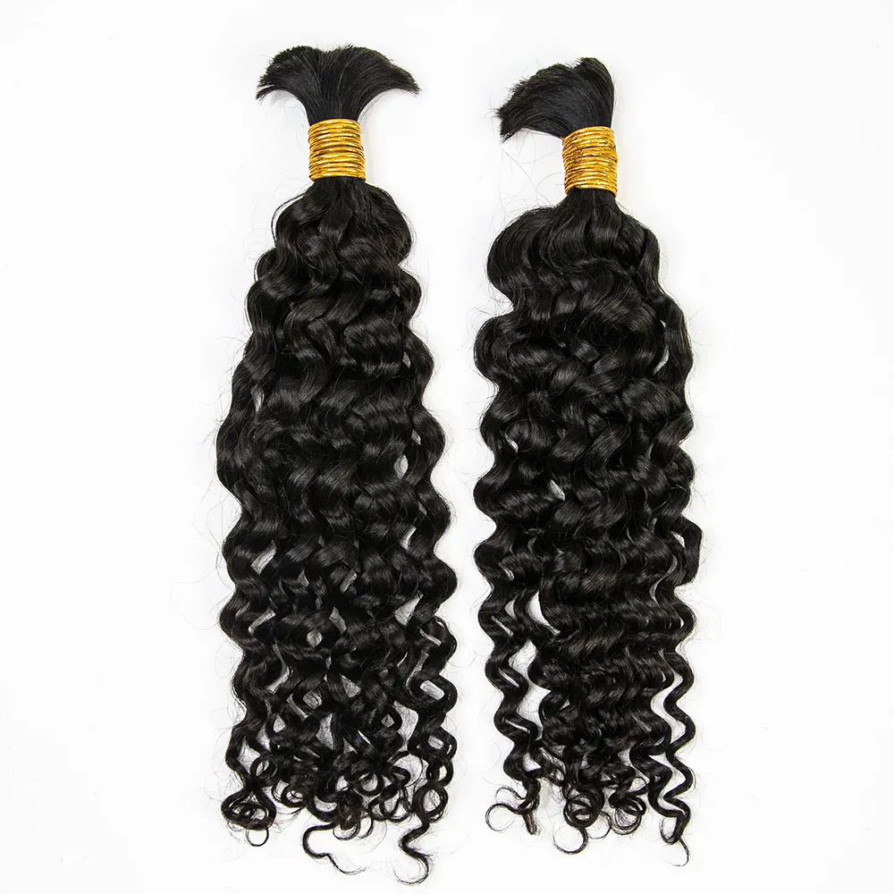 Half Braids Half Sew-In Deal Water Wave Natural Color - Image 3