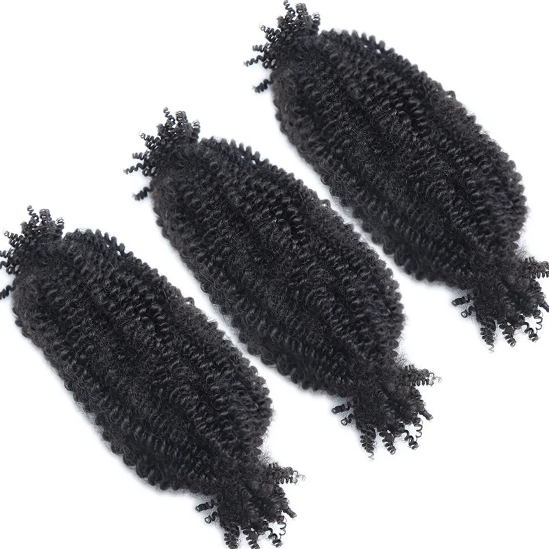 Human Hair Spring Twist Hair Extensions Natural Color - Image 7