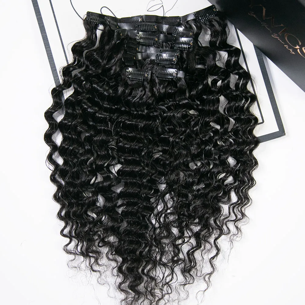 Invisible Edge Clip In Hair Extensions Deep Wave - Image 3