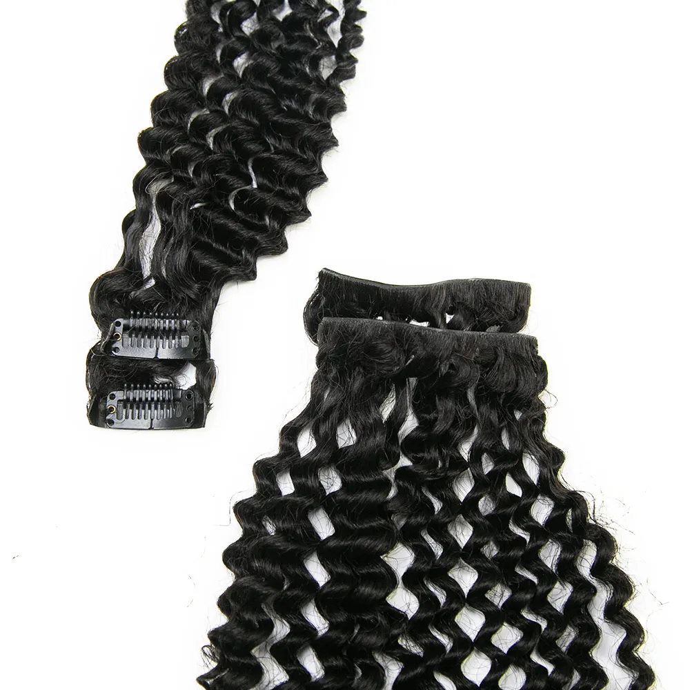 Invisible Edge Clip In Hair Extensions Deep Wave - Image 4