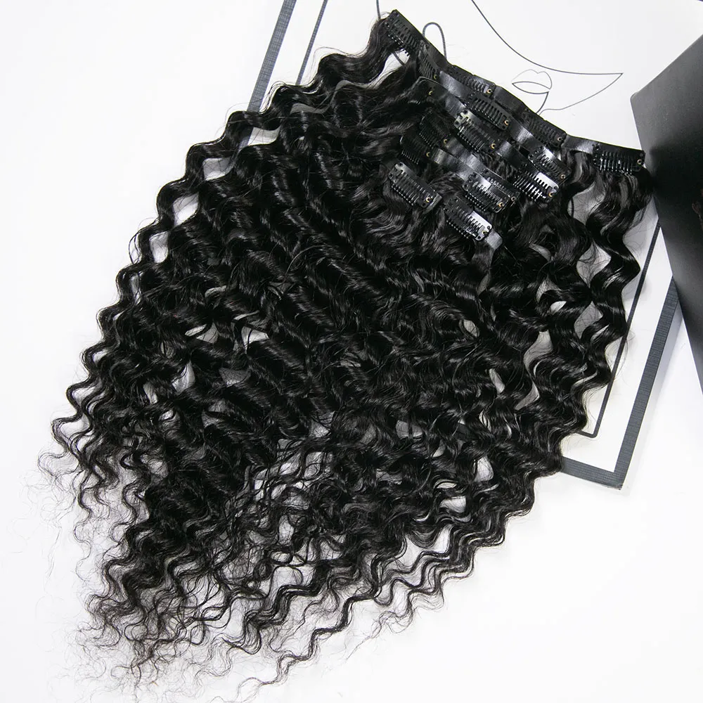 Invisible Edge Clip In Hair Extensions Deep Wave - Image 5