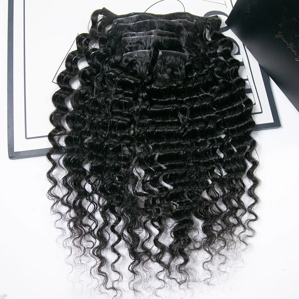 Invisible Edge Clip In Hair Extensions Deep Wave - Image 7
