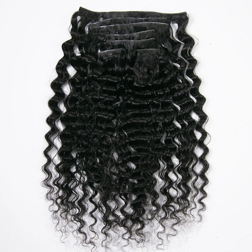 Invisible Edge Clip In Hair Extensions Deep Wave - Image 8