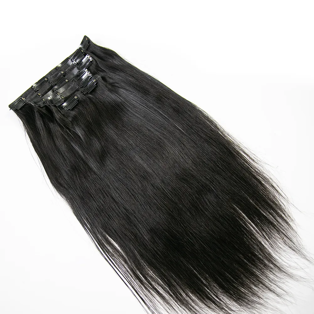 Invisible Edge Clip In Hair Extensions Silky Straight - Image 3