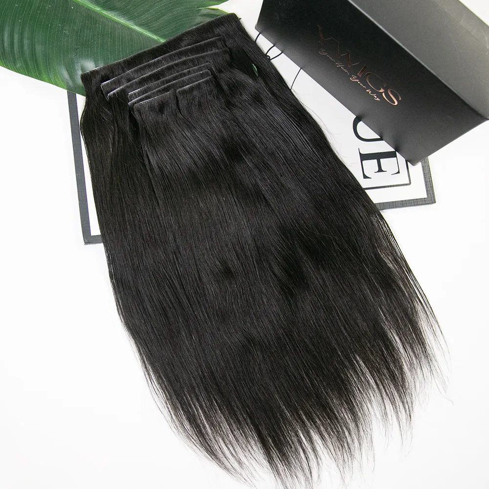 Invisible Edge Clip In Hair Extensions Silky Straight - Image 4
