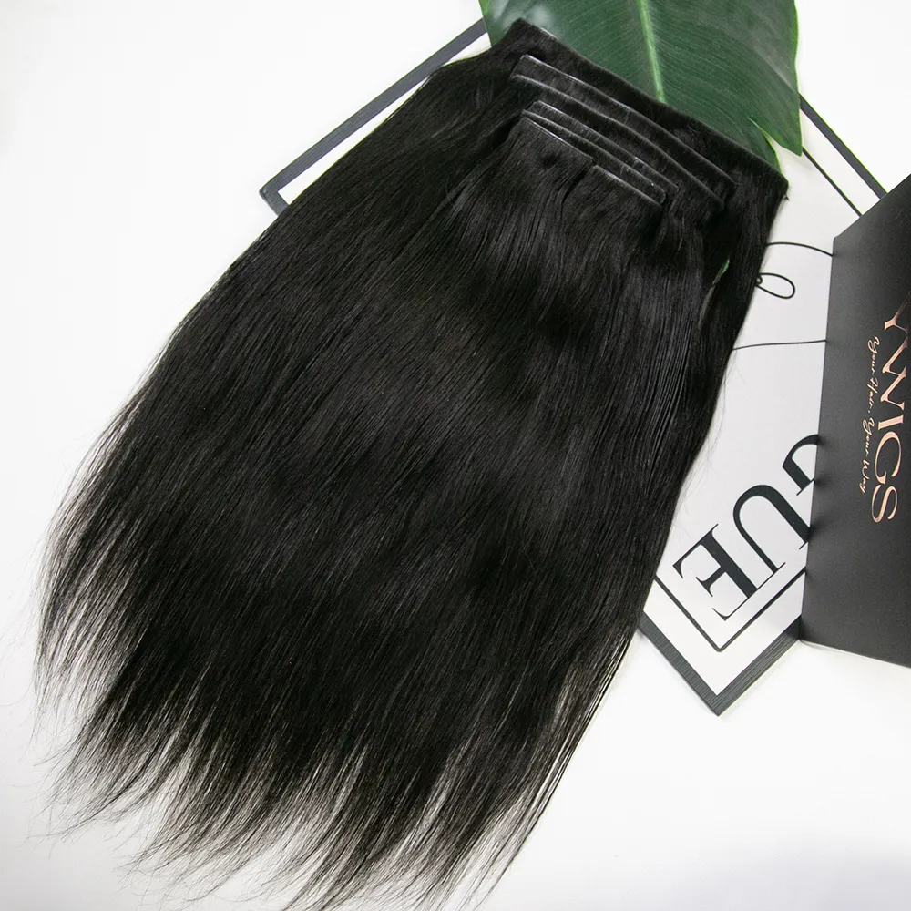 Invisible Edge Clip In Hair Extensions Silky Straight - Image 5