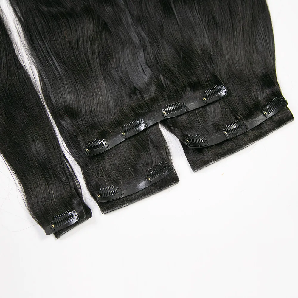 Invisible Edge Clip In Hair Extensions Silky Straight - Image 6