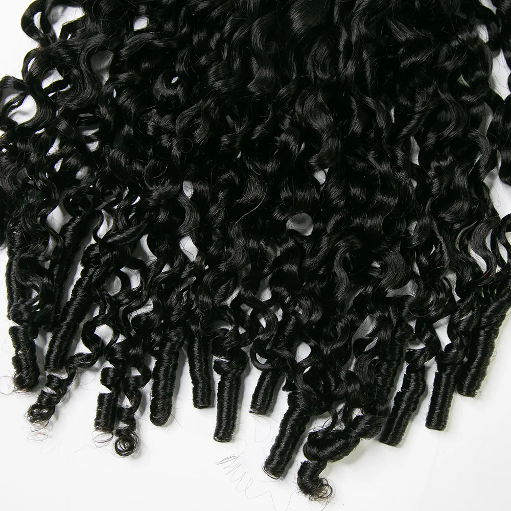 Invisible Edge Clip In Hair Extensions Water Curly - Image 7