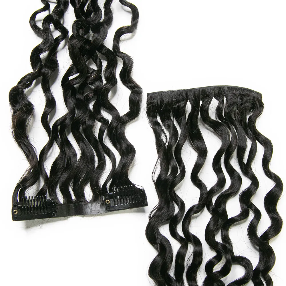 Invisible Edge Clip In Hair Extensions Water Curly - Image 8