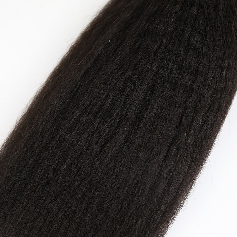 Cambodia Virgin Hair Kinky Straight Human Hair Bundles Natural Color - Image 7