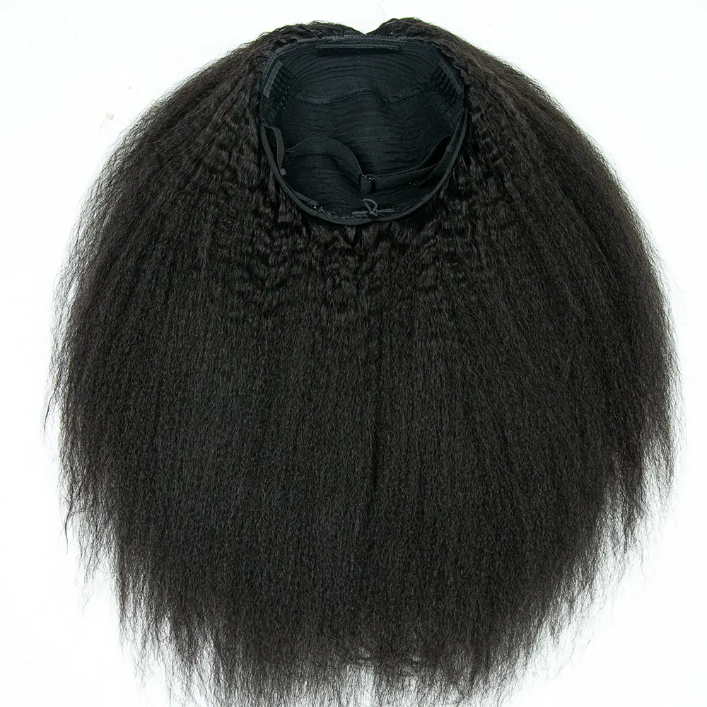 Kinky Straight Human Hair Half Wig with Drawstring - Image 7