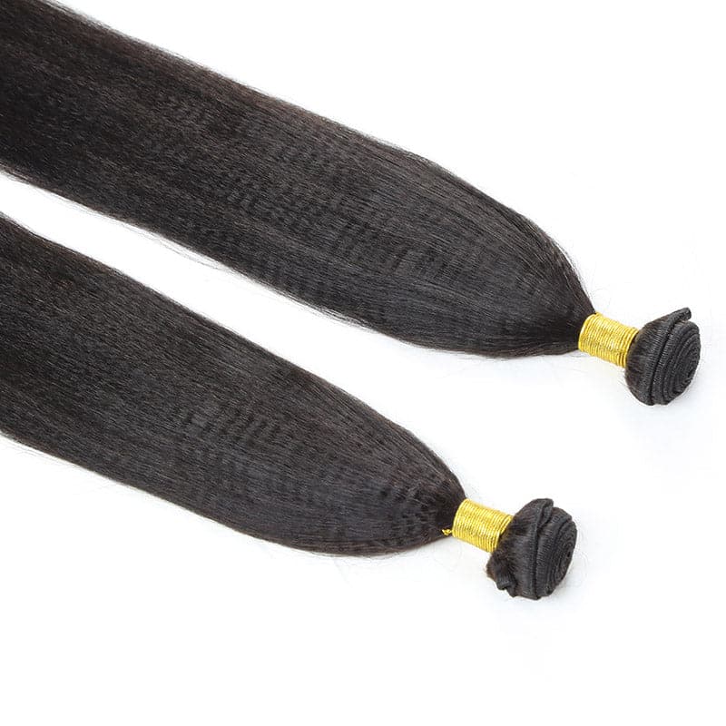 Light Yaki Human Hair Bundles Natural Color Cambodia Virgin Hair - Image 3