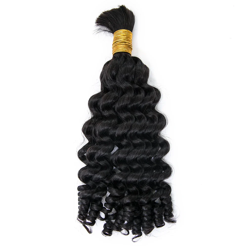 Loose Curly Bulk Hair Extensions for Braiding - Image 10