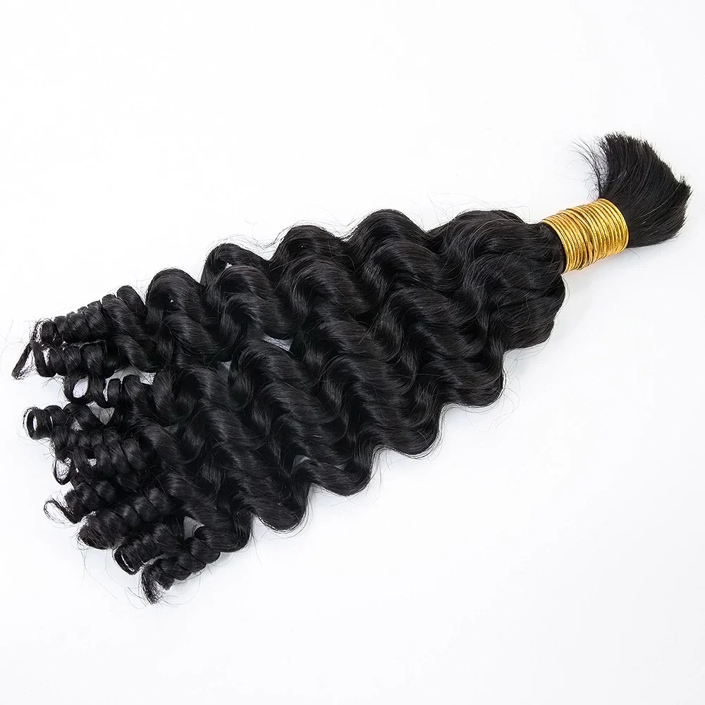 Loose Curly Bulk Hair Extensions for Braiding - Image 11