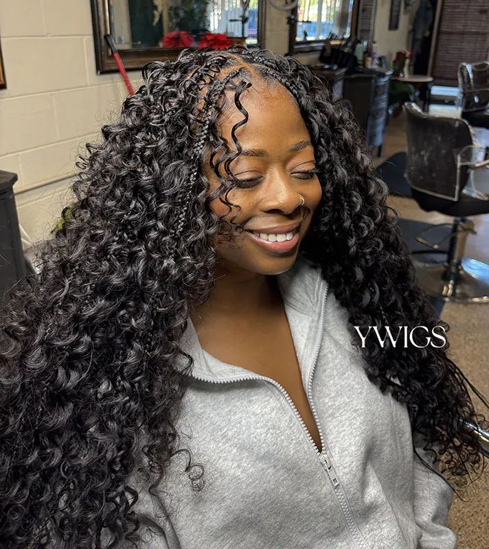 Loose Curly Bulk Hair Extensions for Braiding - Image 2
