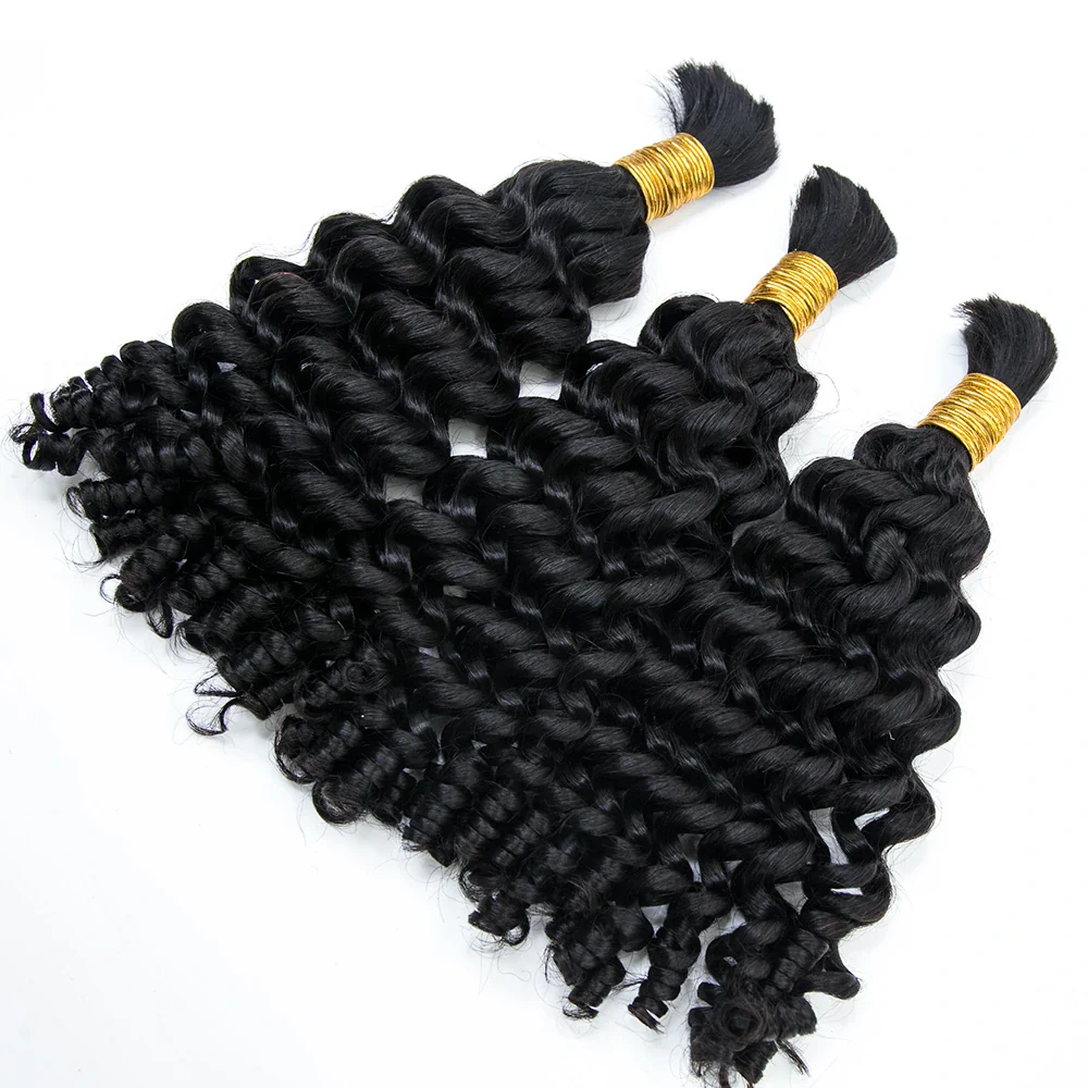Loose Curly Bulk Hair Extensions for Braiding - Image 5