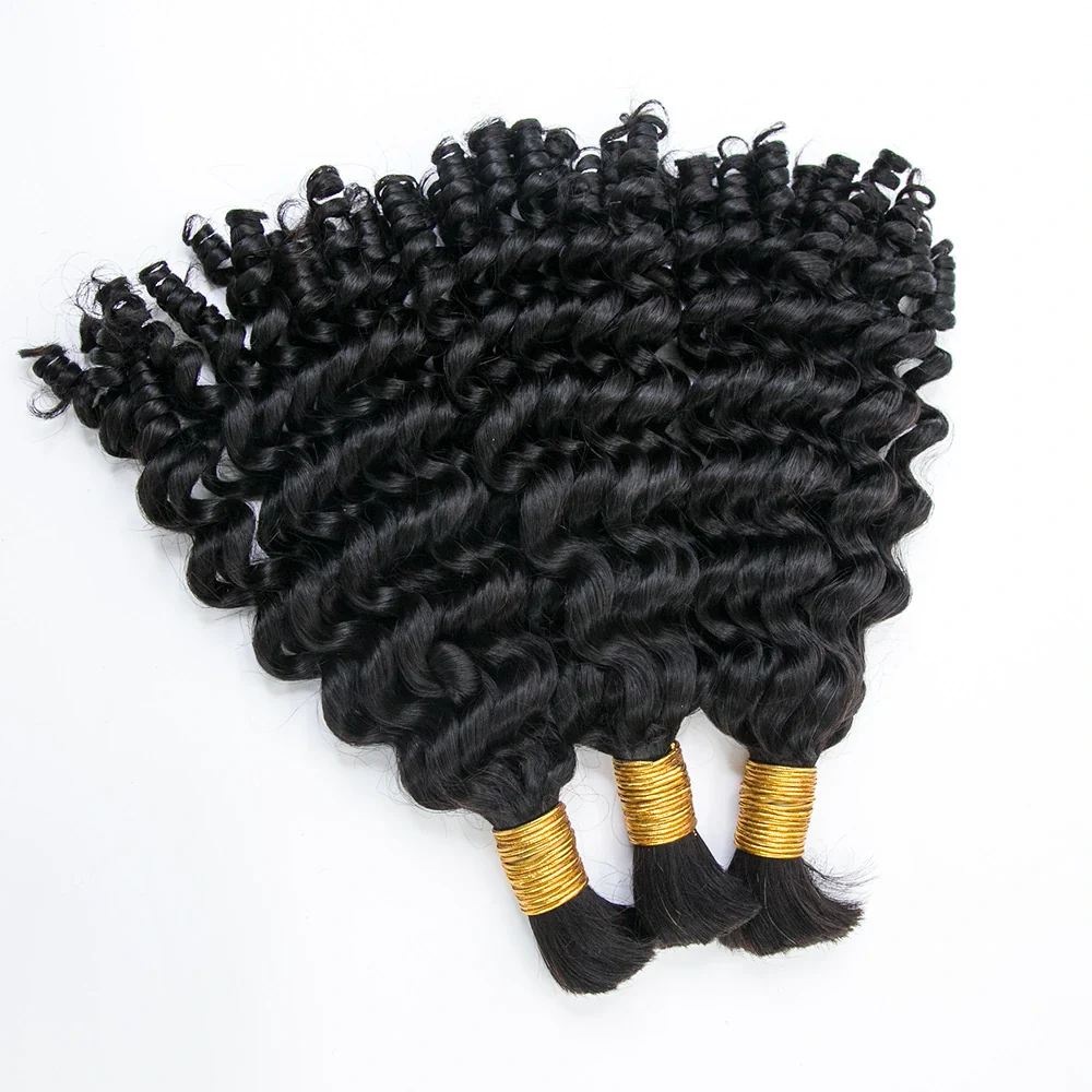 Loose Curly Bulk Hair Extensions for Braiding - Image 6