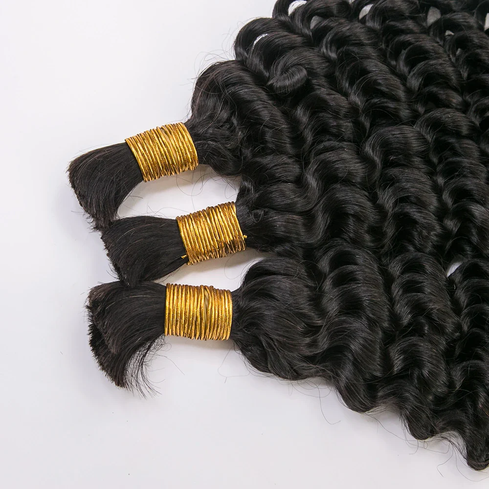 Loose Curly Bulk Hair Extensions for Braiding - Image 7