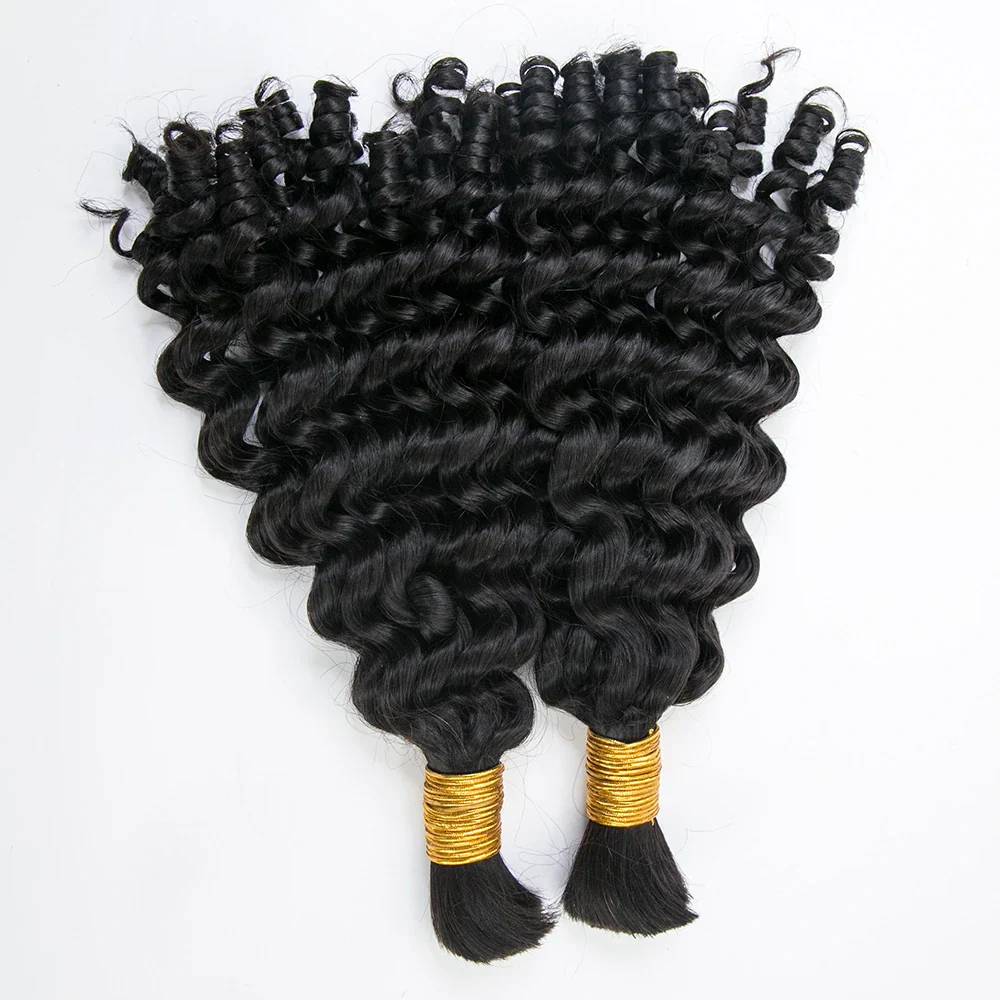 Loose Curly Bulk Hair Extensions for Braiding - Image 8