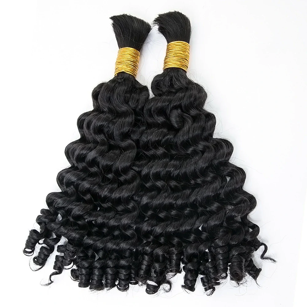 Loose Curly Bulk Hair Extensions for Braiding - Image 9