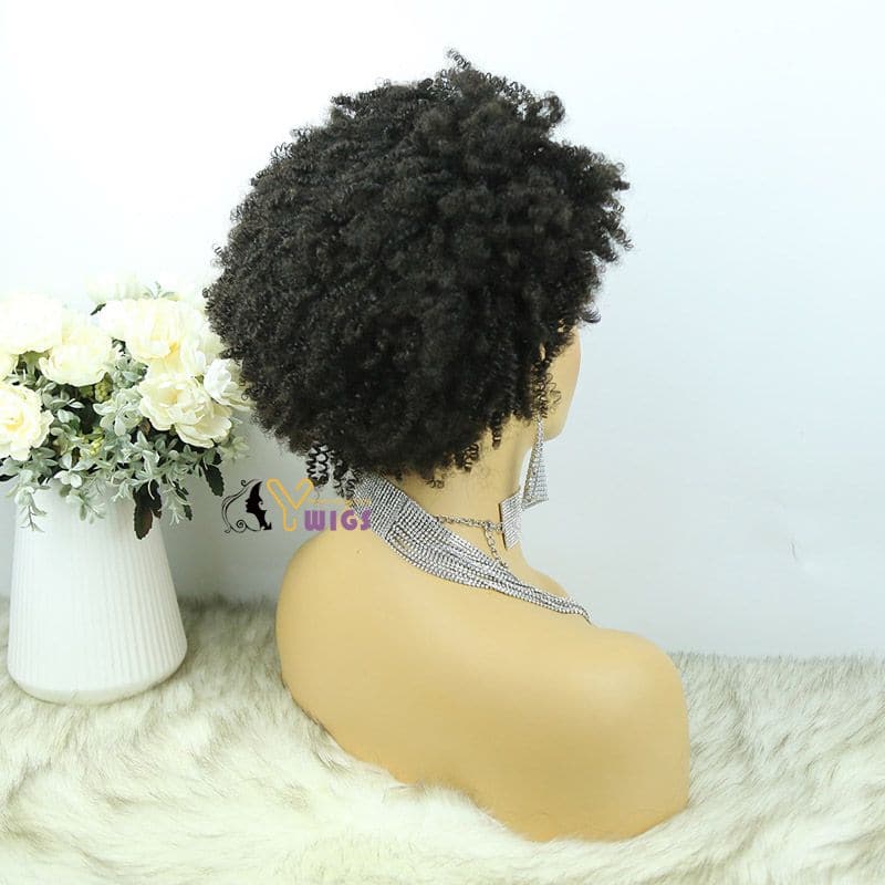 Mary Afro Kinky Curly Human Hair Headband Wig - Image 10