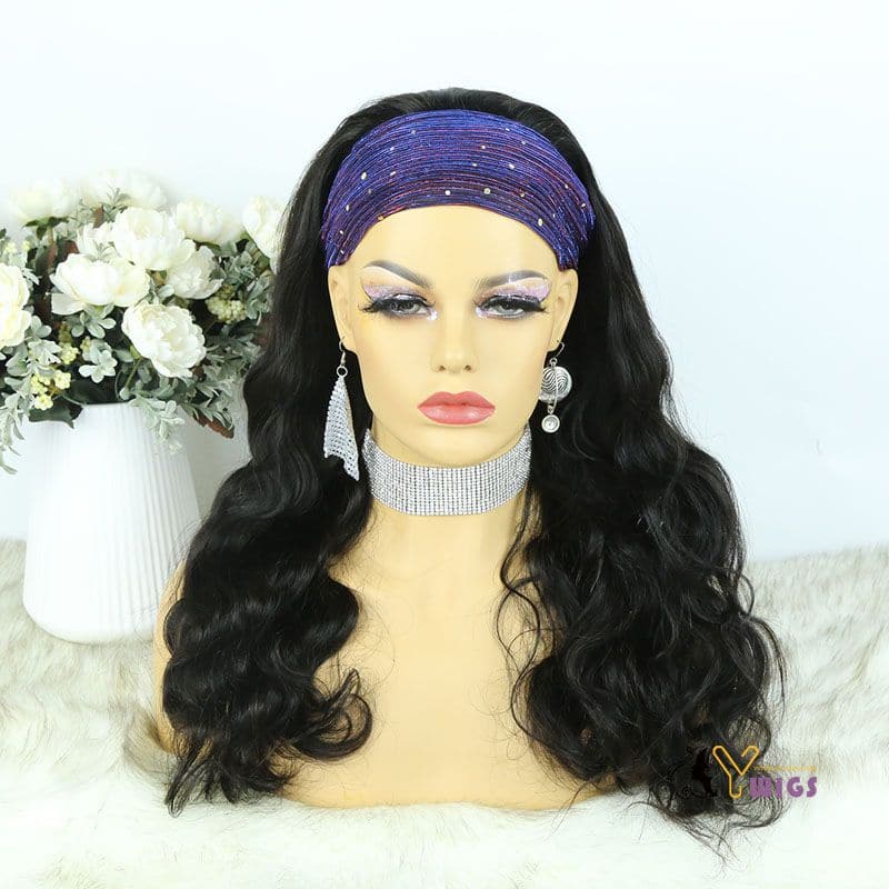 Melissa Body Wave Human Hair Headband Wig - Image 5