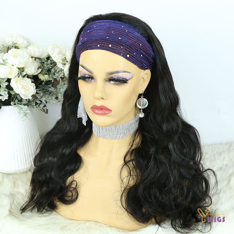 Melissa Body Wave Human Hair Headband Wig - Image 6
