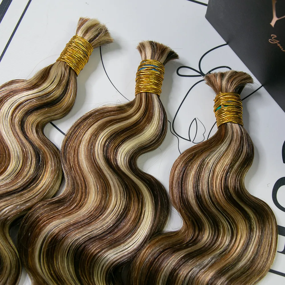 #4/27/30/613 Mix Color Blend Body Wave Human Braiding Hair - Image 4