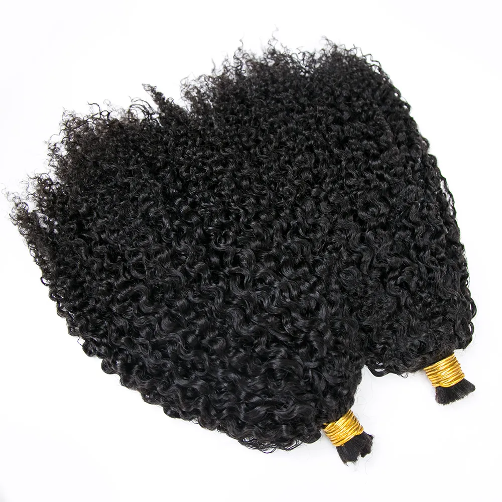 Multi-Textured Kinky Curly Bulk Hair Extensions for Braiding - Image 4