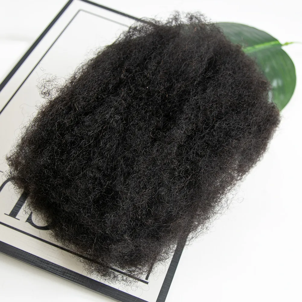 Upgraded Natural Color Afro Kinky Bulk Human Hair (50g per pack) - Image 3