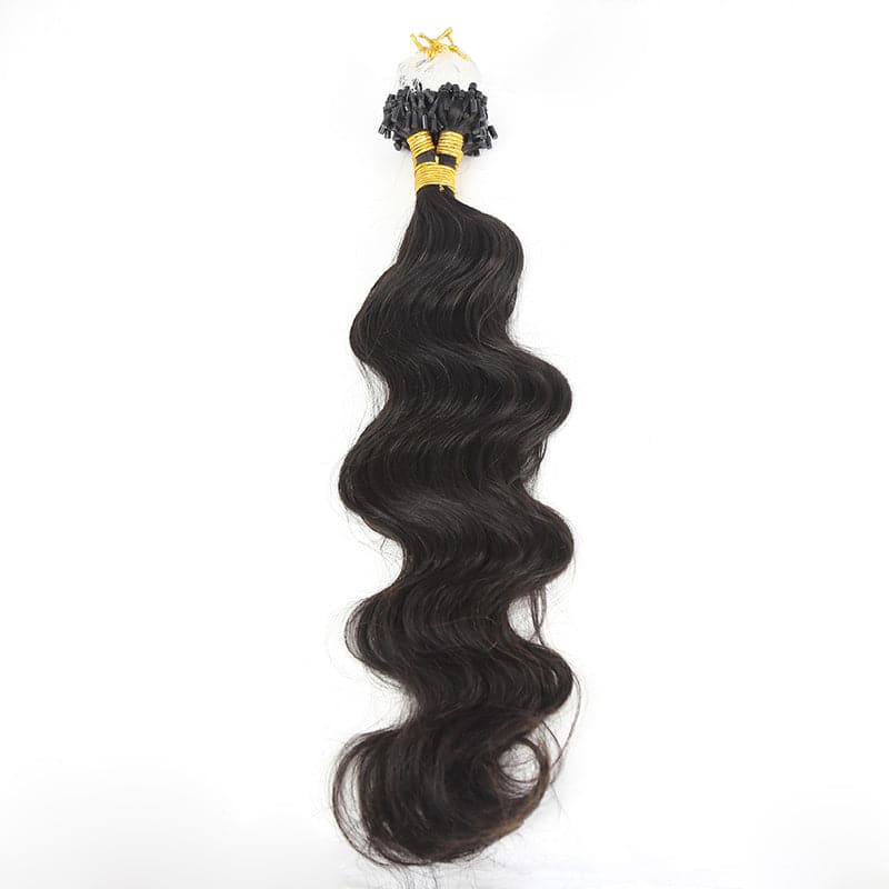 Natural Color Body Wave Micro Loop Hair Extension - Image 4