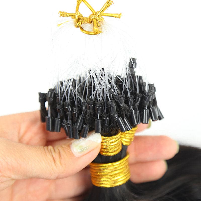 Natural Color Body Wave Micro Loop Hair Extension - Image 5
