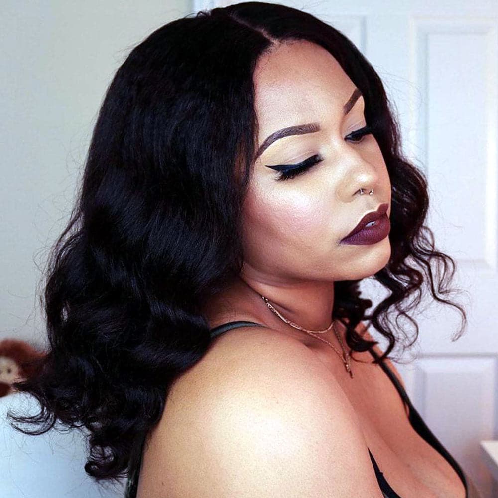 Kinky Straight Human Hair 13 x 6 Lace Front Wig AK69 - Image 3