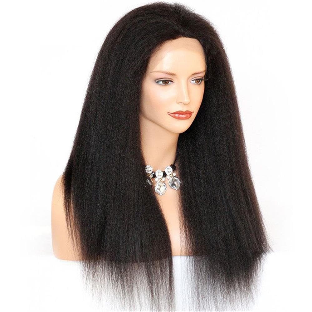 Kinky Straight Human Hair 13 x 6 Lace Front Wig AK69 - Image 8