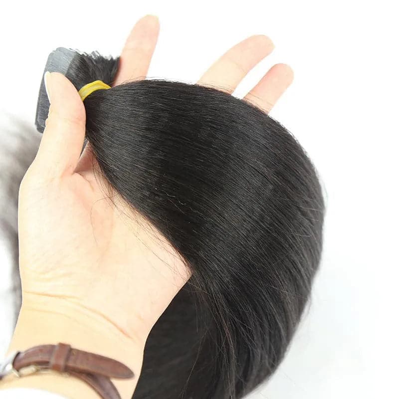 Relaxed Light Yaki Tape In Hair Extension - Image 4