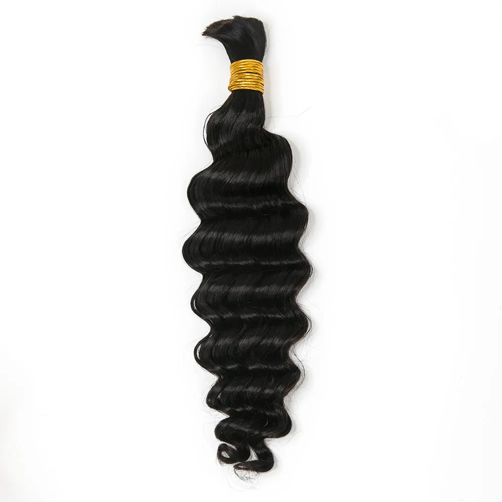 Natural Color Loose Deep Wave Bulk Human Braiding Hair - Image 8