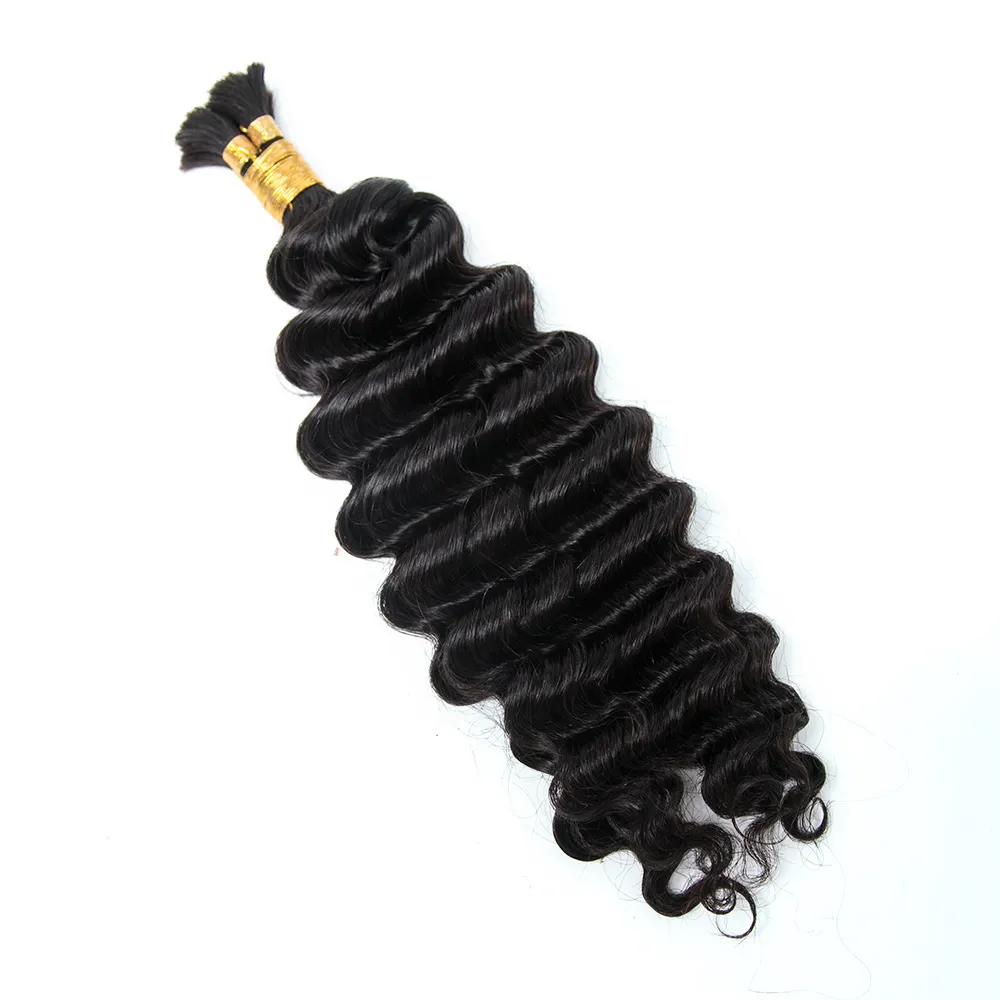 Pre-Divided Double Drawn Burmese Deep Wave Human Hair Bulk - Image 6