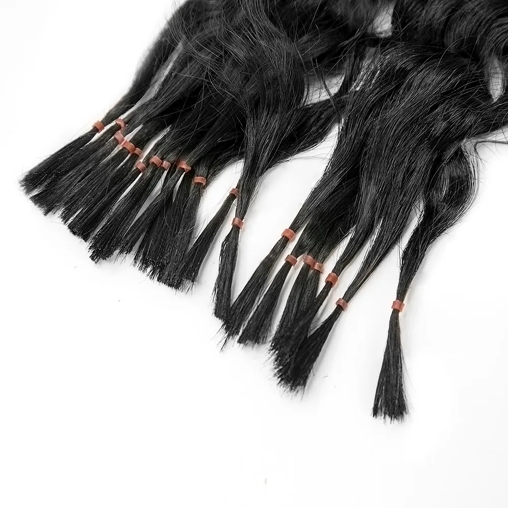 Pre-Divided Double Drawn Burmese Water Wave Human Hair Bulk - Image 2
