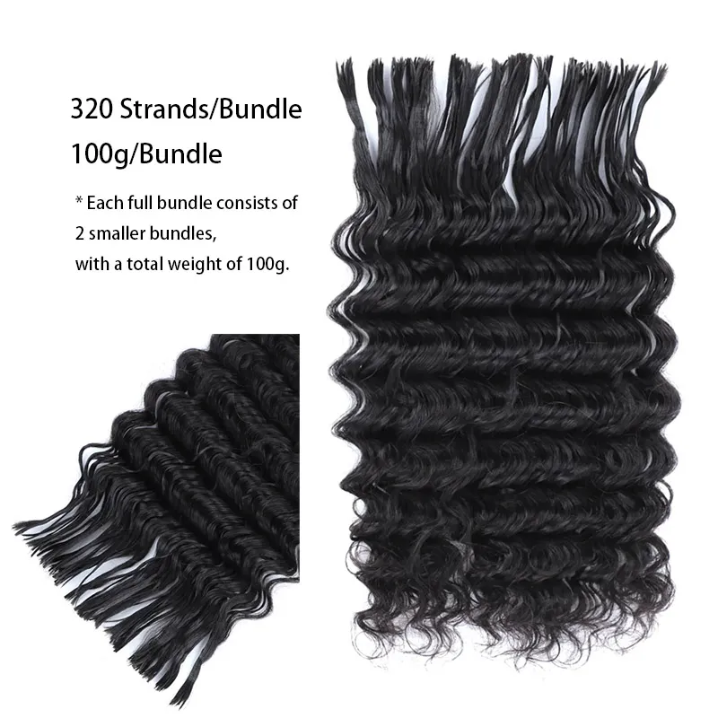 Pre-Divided Double Drawn Burmese Deep Wave Human Hair Bulk - Image 3