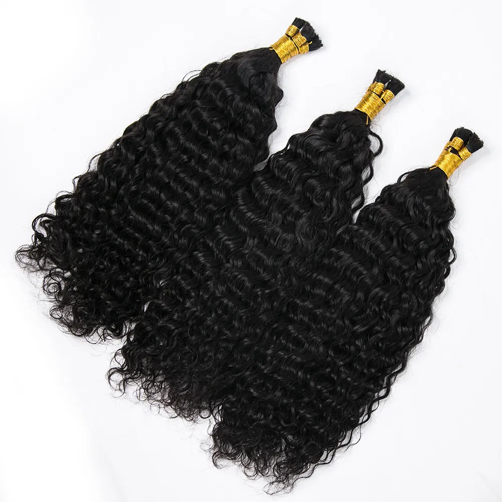 Pre-Divided Double Drawn Burmese Water Wave Human Hair Bulk - Image 5