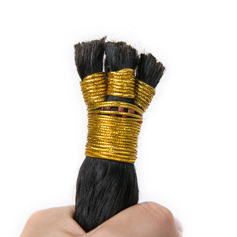 Pre-Divided Double Drawn Burmese Water Wave Human Hair Bulk - Image 8