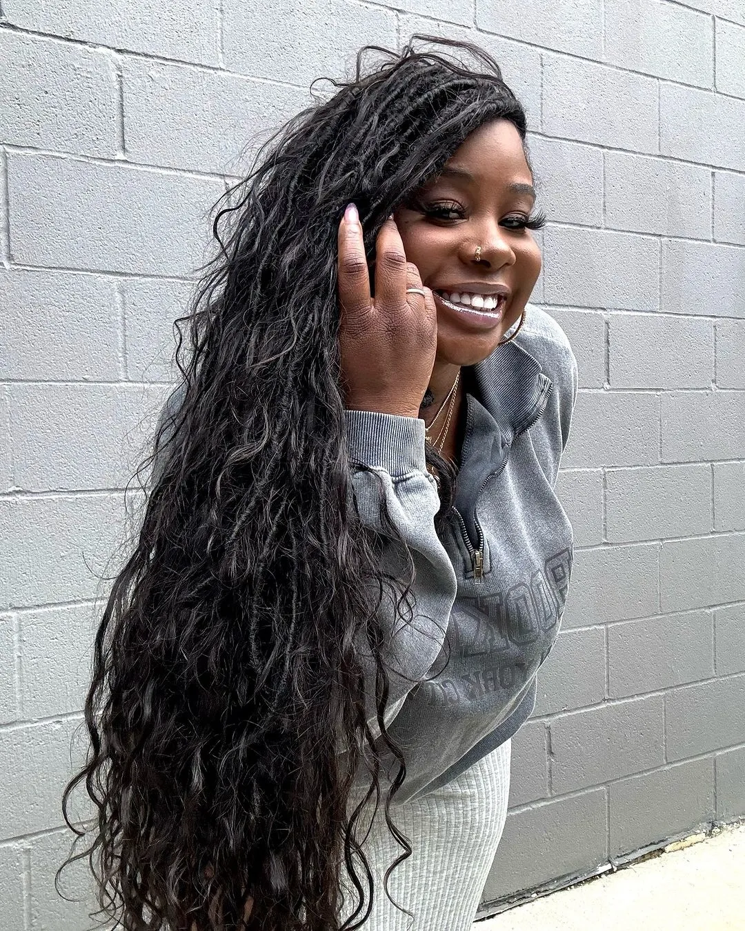 Pre-looped Crochet Boho Locs with Body Wave Virgin Human Hair Curls - Image 3