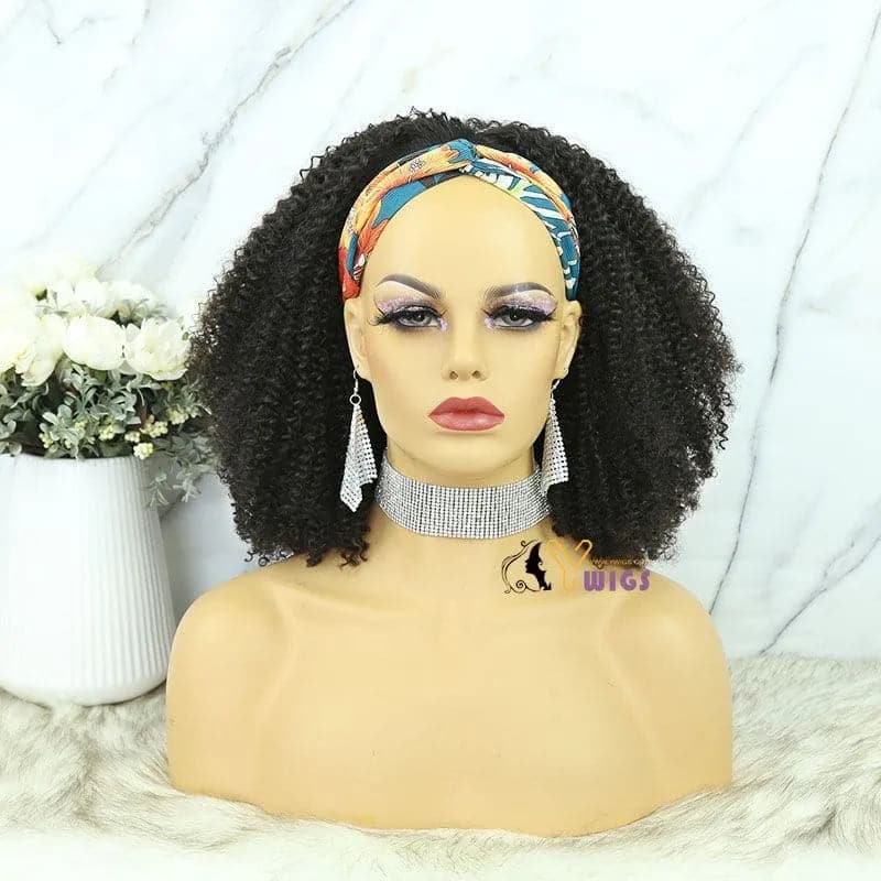 Ruth Kinky 4B-4C Human Hair Headband Bob Wig - Image 3