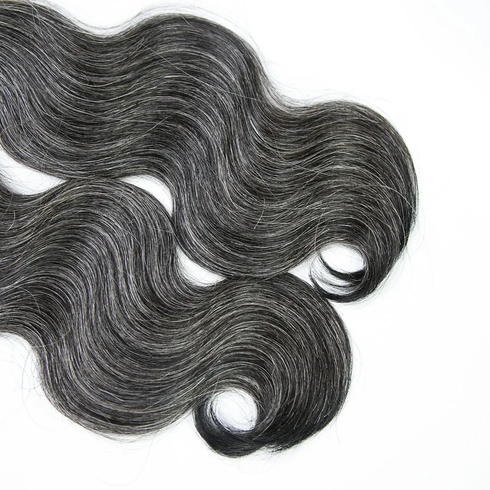 Salt and Pepper Body Wave Bulk Human Braiding Hair - Image 4
