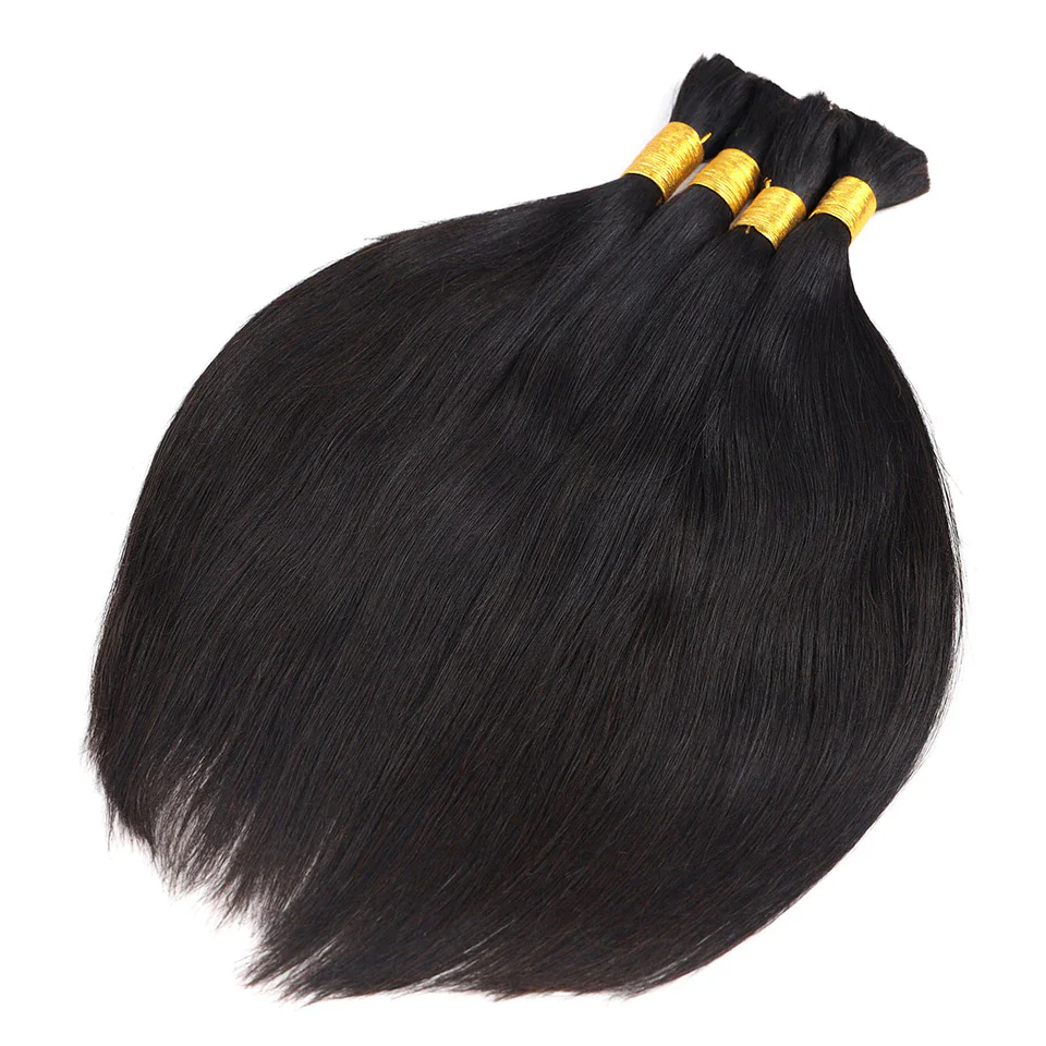 Silky Straight Bulk Hair Extensions for Braiding - Image 5