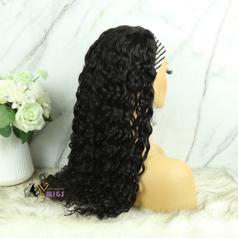 Sophie Loose Human Hair Wave Headband Wig - Image 4