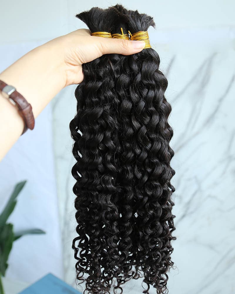 Spanish Curl Bulk Hair Extensions for Braiding - Image 8